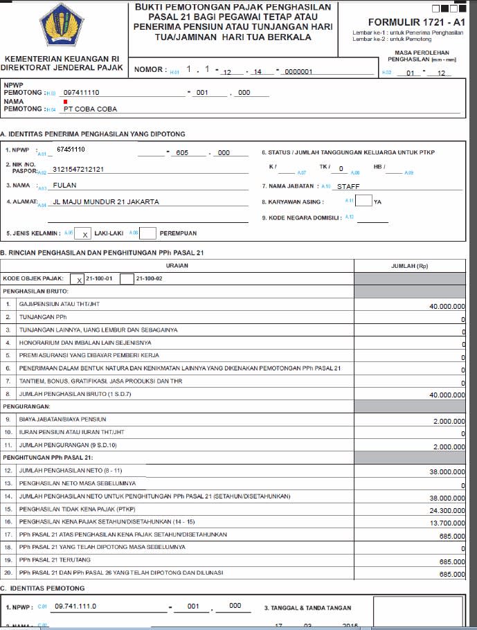 Detail Contoh Spt Tahunan Nomer 3