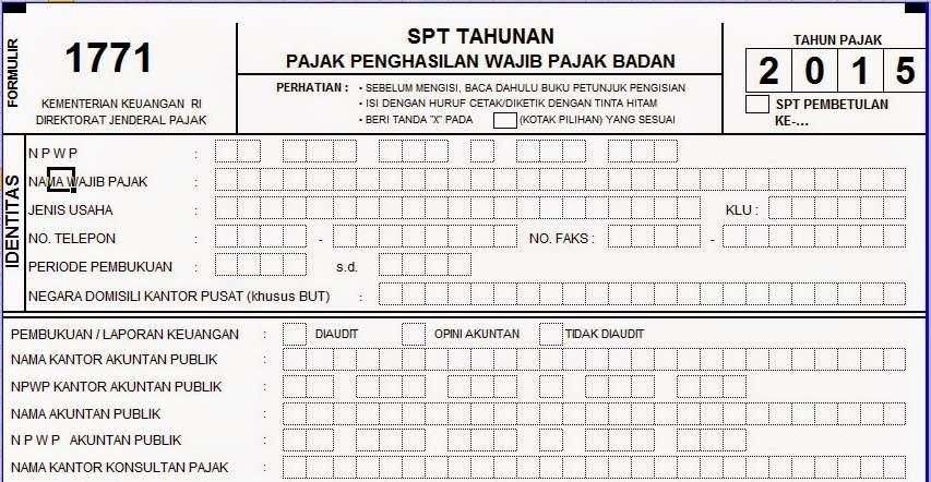 Contoh Spt Tahunan Badan - KibrisPDR