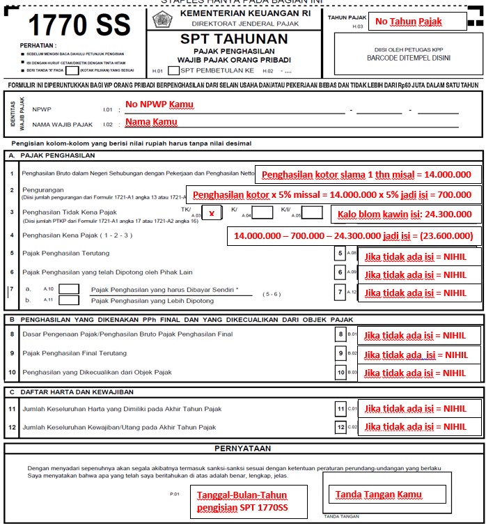 Contoh Spt Tahunan Pribadi - KibrisPDR