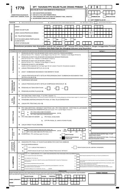 Detail Contoh Spt Tahunan Pribadi Nomer 2