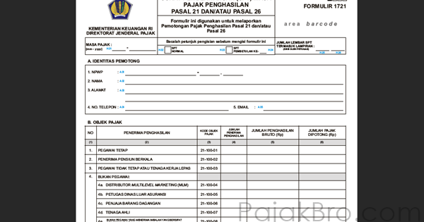 Detail Contoh Spt Tahunan Pribadi Nomer 16