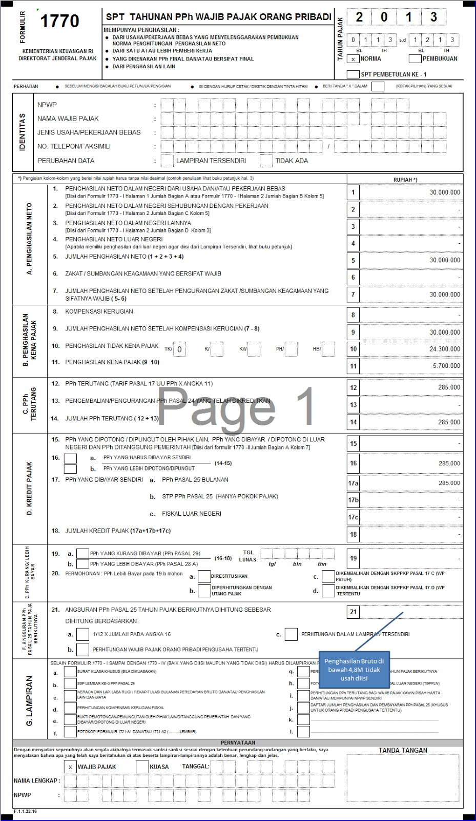 Detail Contoh Spt Tahunan Pribadi Nomer 21