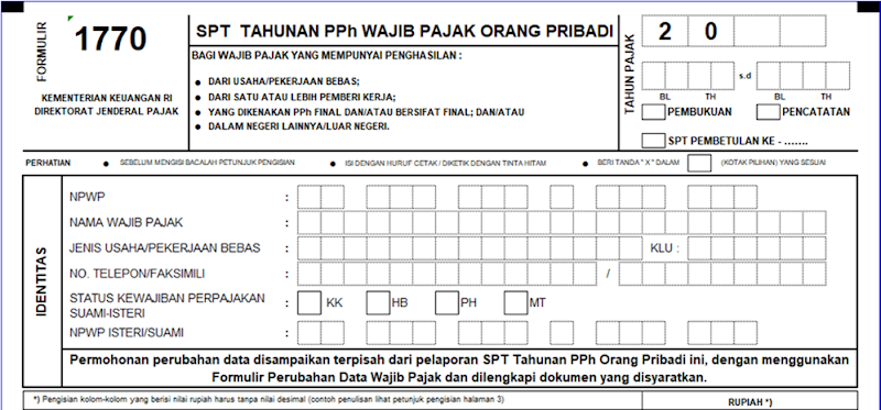 Detail Contoh Spt Tahunan Pribadi Nomer 22