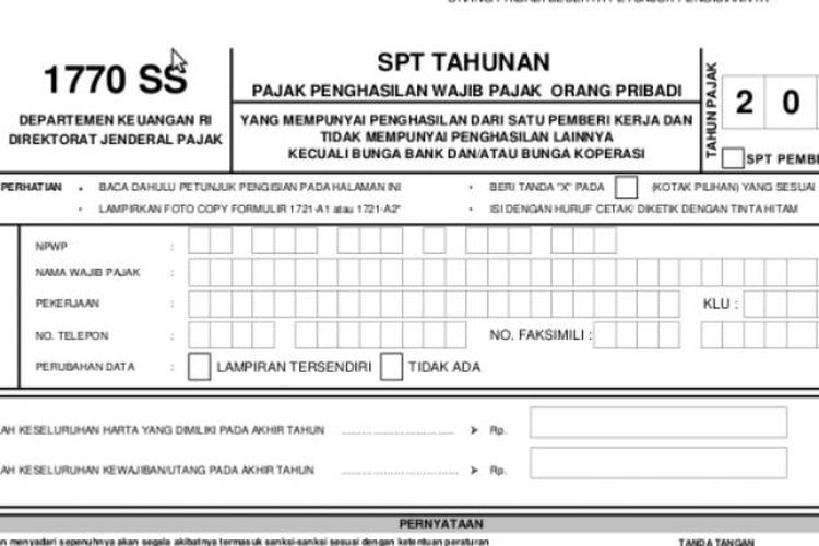 Detail Contoh Spt Tahunan Pribadi Nomer 38