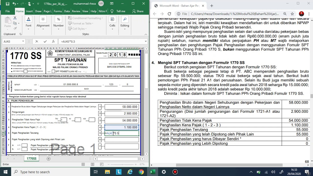 Detail Contoh Spt Tahunan Pribadi Nomer 46