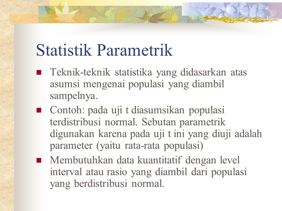 Contoh Statistik Parametrik - KibrisPDR