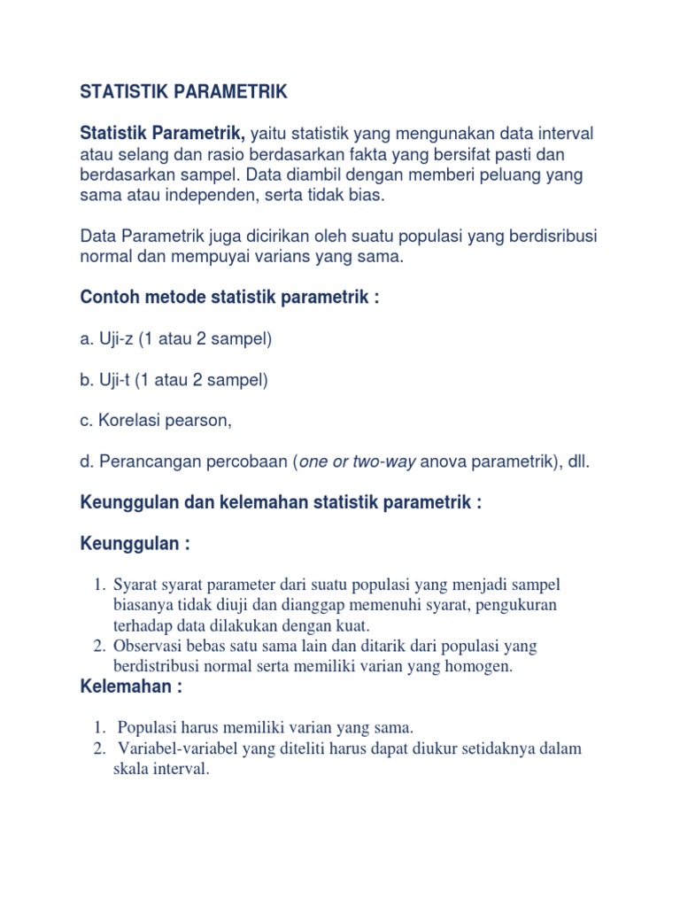 Detail Contoh Statistik Parametrik Nomer 16