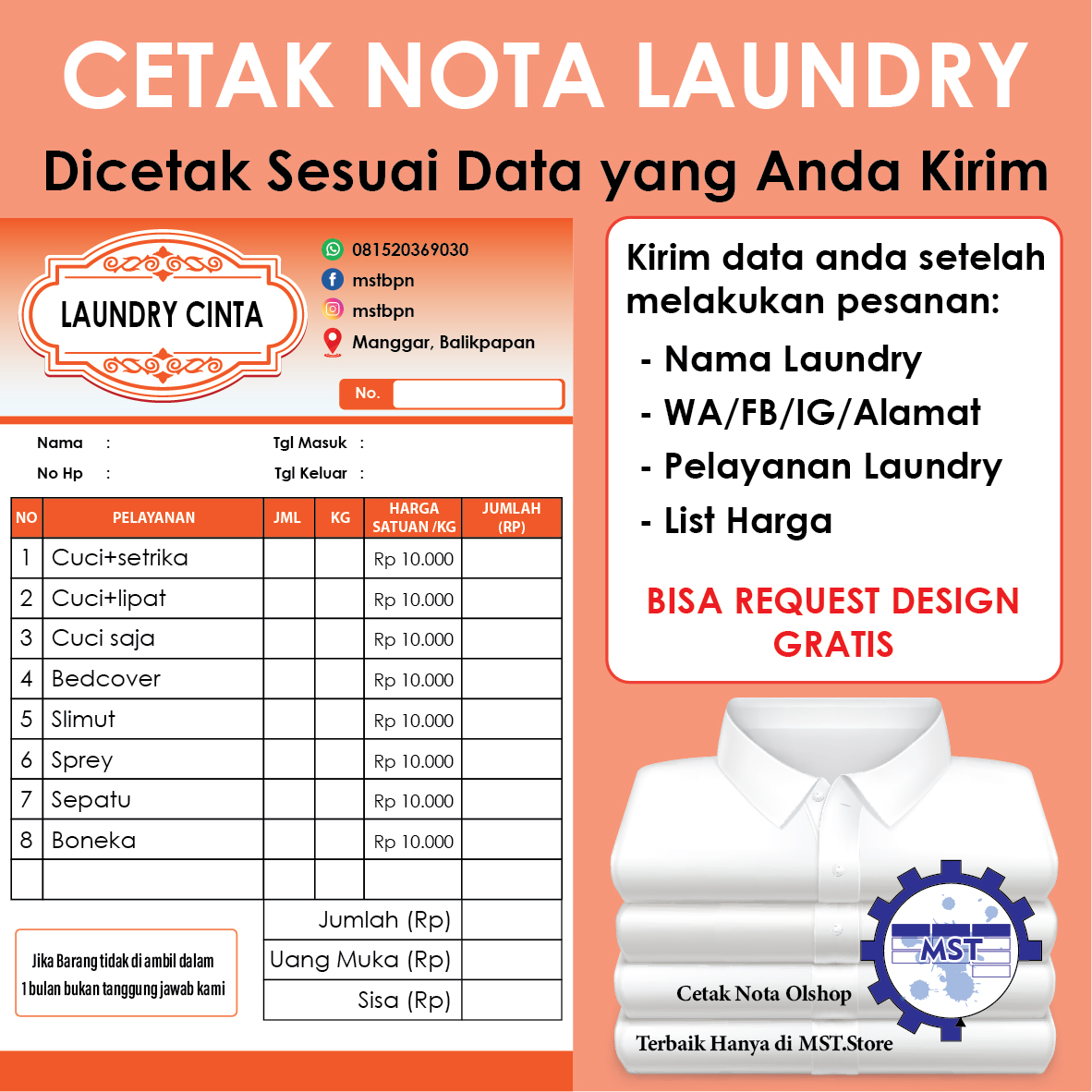 Detail Contoh Stempel Laundry Nomer 33