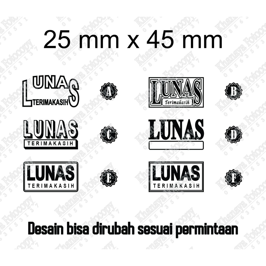 Detail Contoh Stempel Lunas Nomer 55