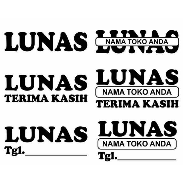 Detail Contoh Stempel Lunas Nomer 8