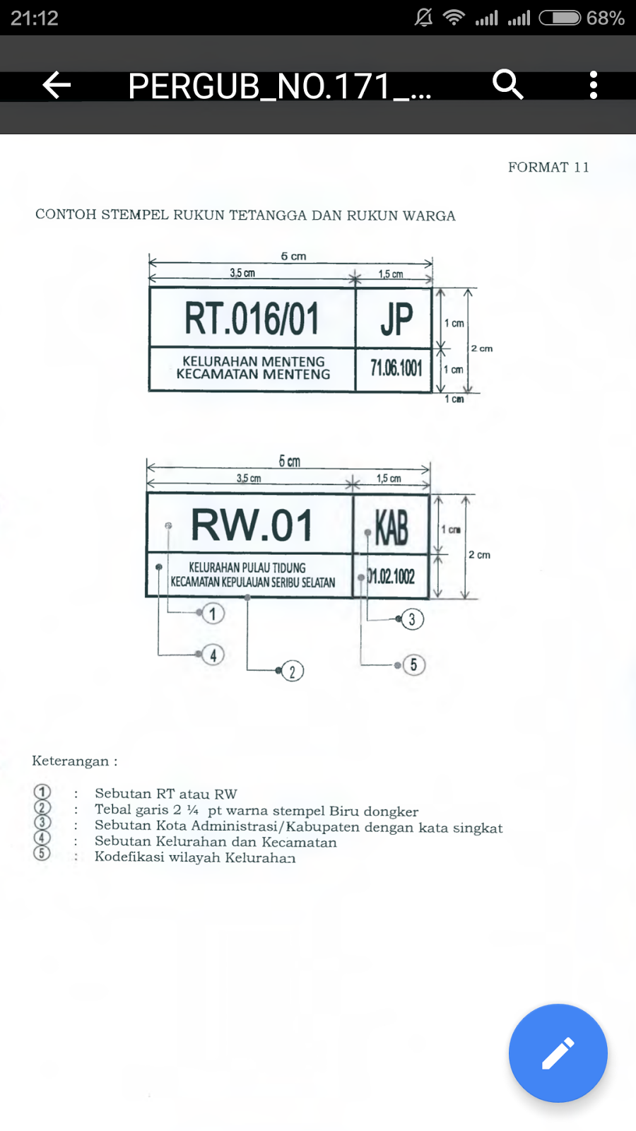 Detail Contoh Stempel Rt Nomer 18