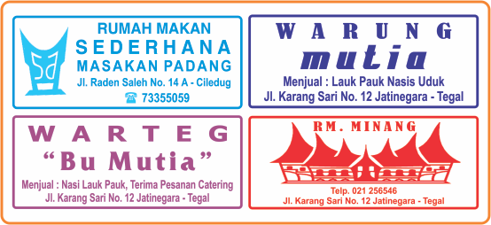 Detail Contoh Stempel Warung Makan Nomer 2