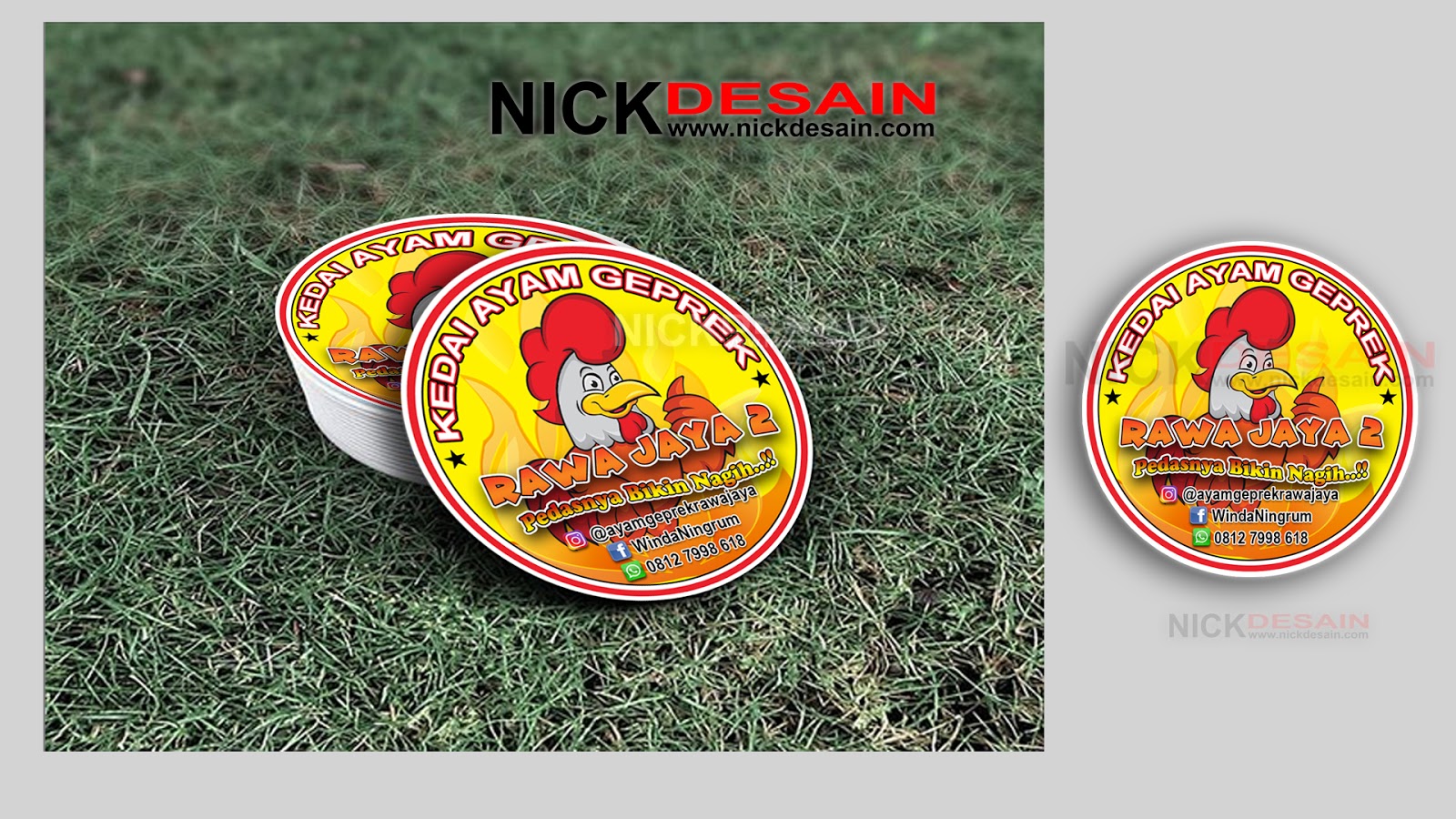 Detail Contoh Stiker Ayam Geprek Nomer 3