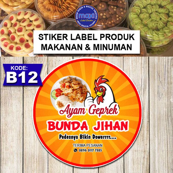 Detail Contoh Stiker Ayam Geprek Nomer 39