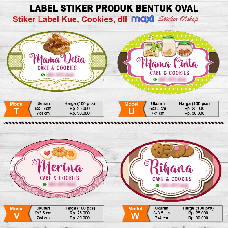 Detail Contoh Stiker Cake And Cookies Nomer 18