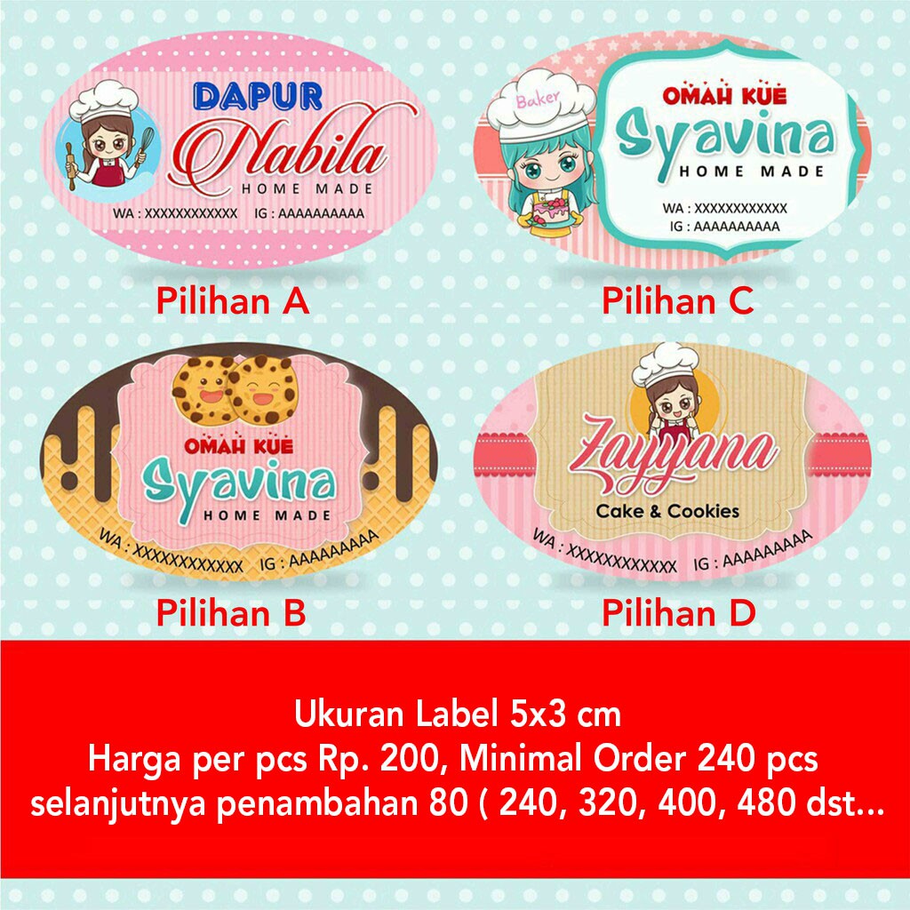 Download Contoh Stiker Cake And Cookies Nomer 30