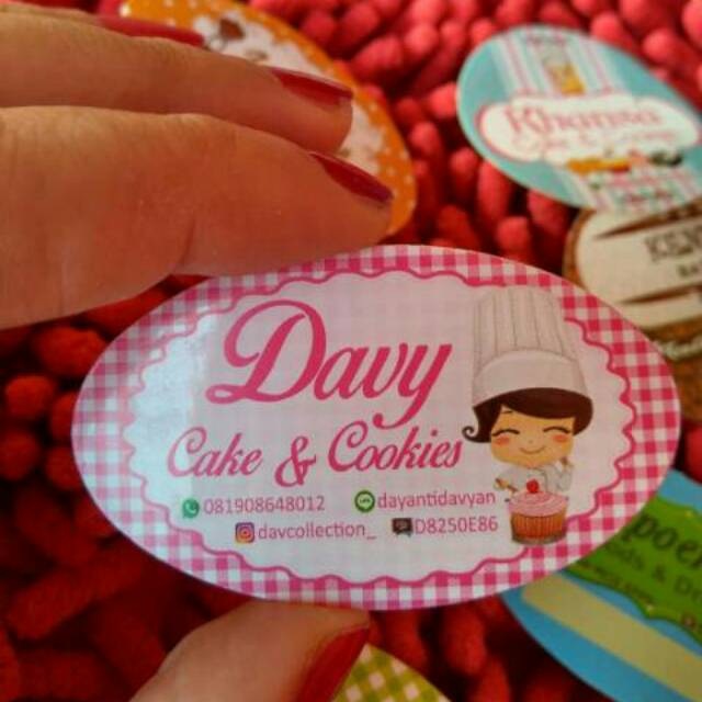 Detail Contoh Stiker Cake And Cookies Nomer 32