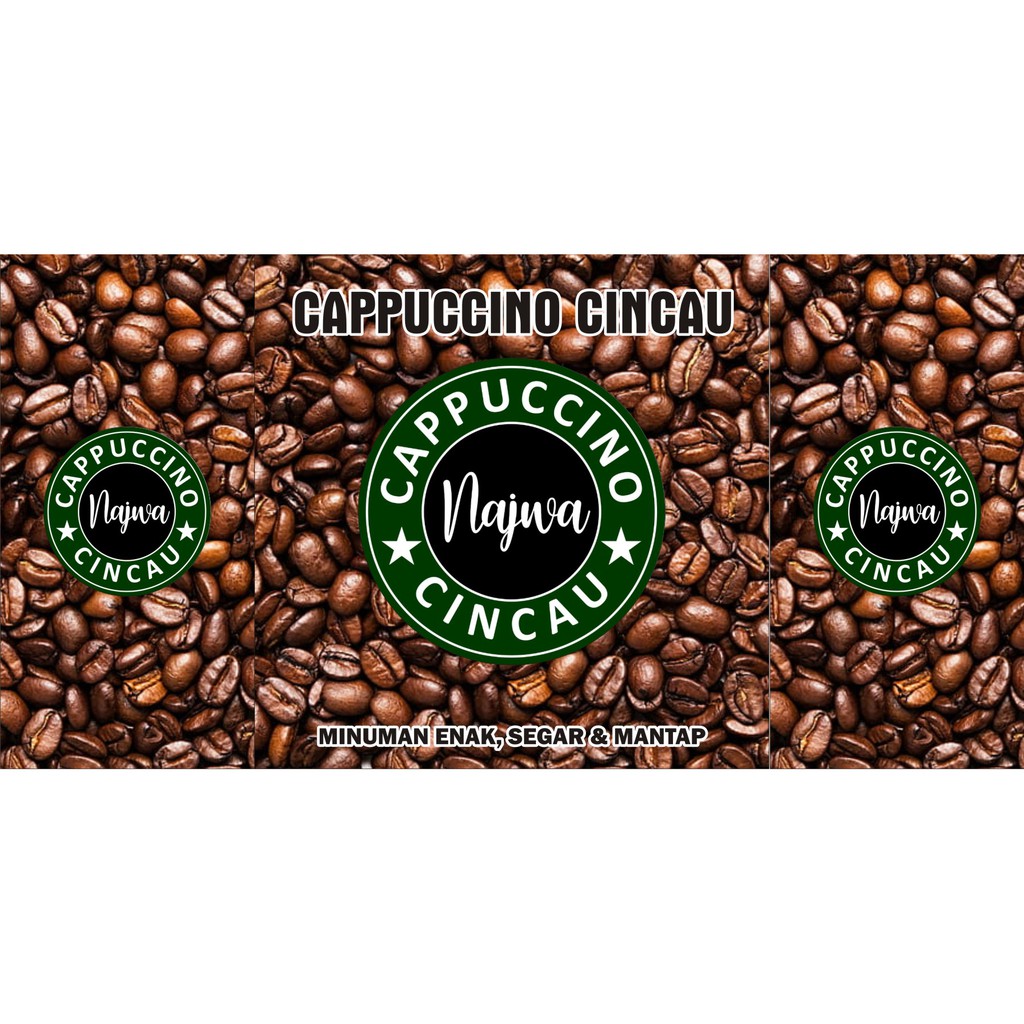 Detail Contoh Stiker Cappucino Cincau Nomer 27