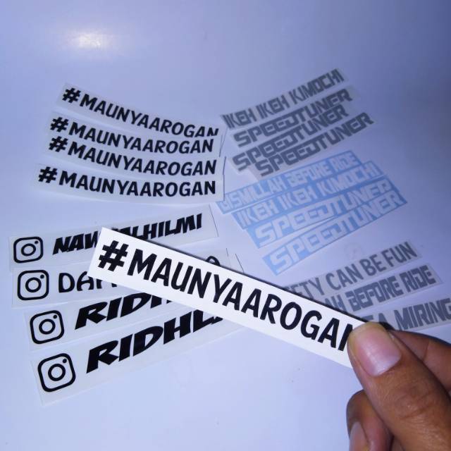 Detail Contoh Stiker Nama Nomer 48