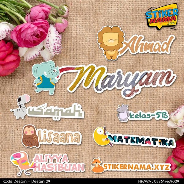 Detail Contoh Stiker Nama Keren Nomer 8