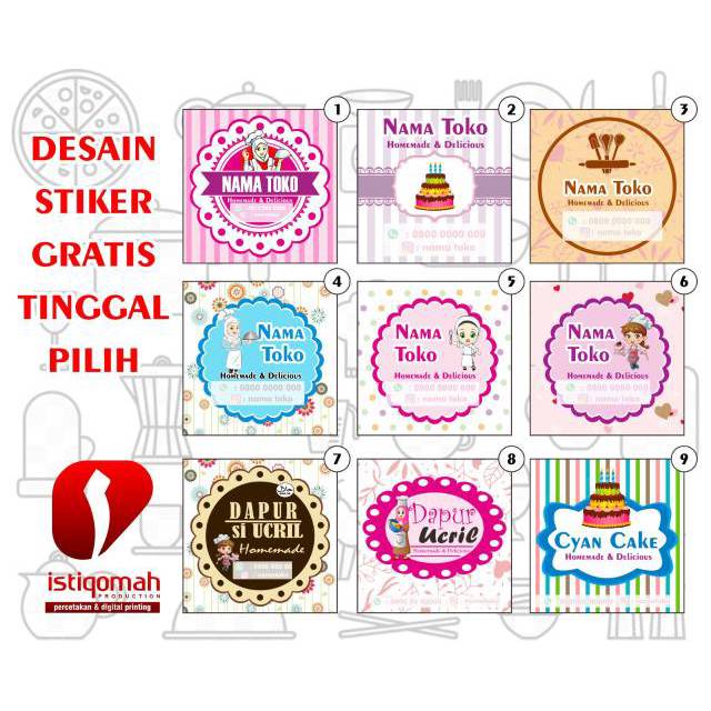 Detail Contoh Stiker Nama Makanan Nomer 2