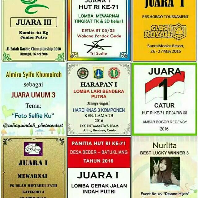 Detail Contoh Stiker Piala Lomba Nomer 2