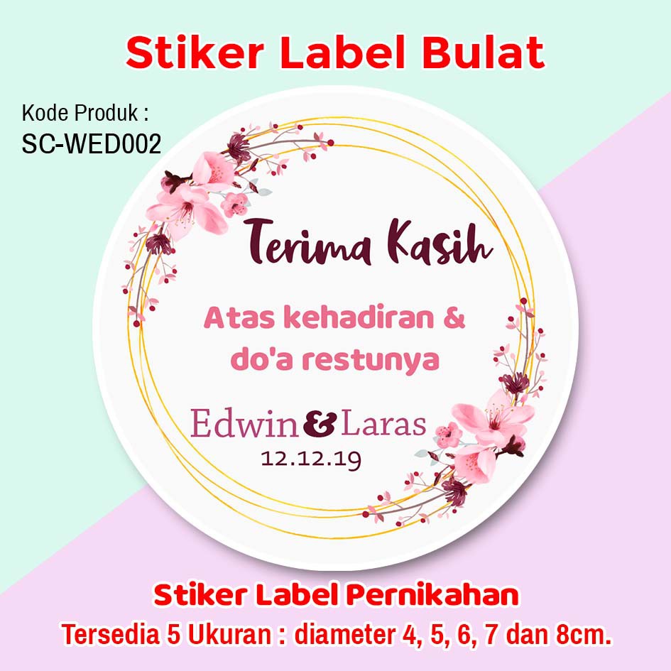 Detail Contoh Stiker Souvenir Pernikahan Nomer 26