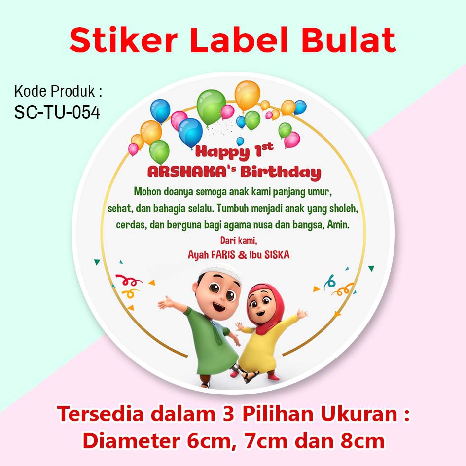 Detail Contoh Stiker Ulang Tahun Nomer 5