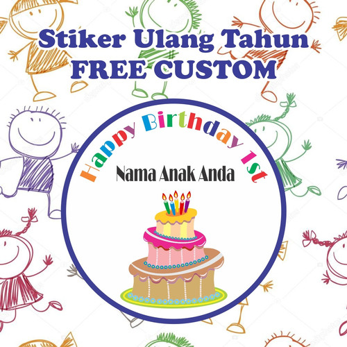 Detail Contoh Stiker Ulang Tahun Anak Nomer 23