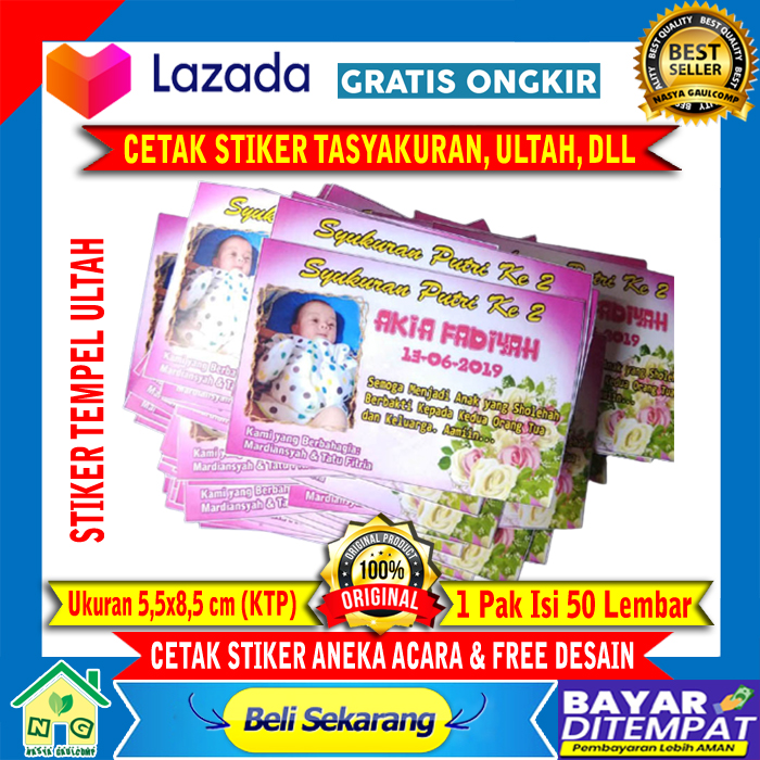 Detail Contoh Stiker Ulang Tahun Anak Nomer 50