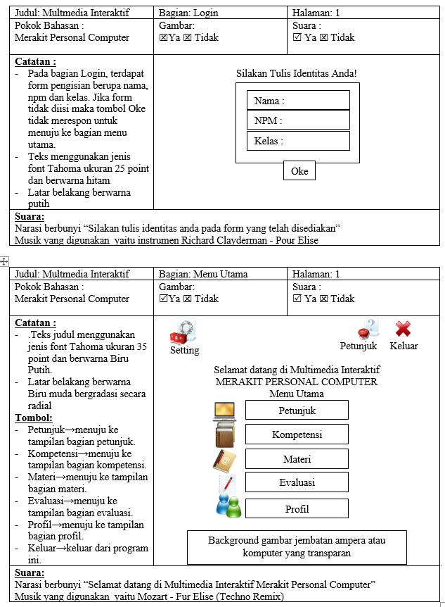 Detail Contoh Storyboard Multimedia Interaktif Nomer 44