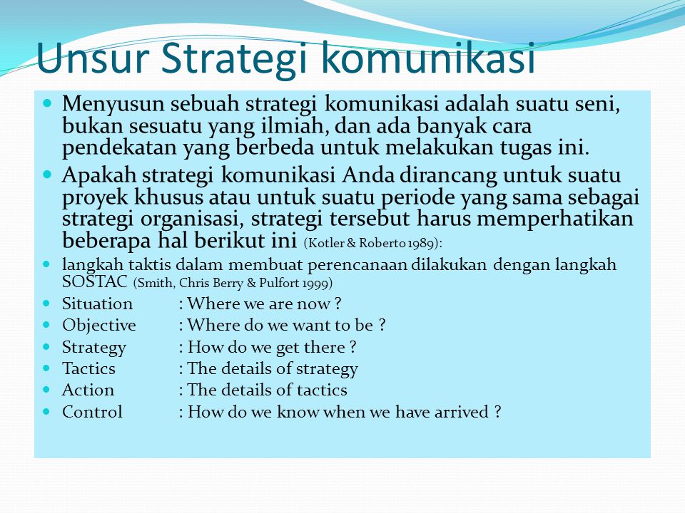 Detail Contoh Strategi Komunikasi Nomer 16