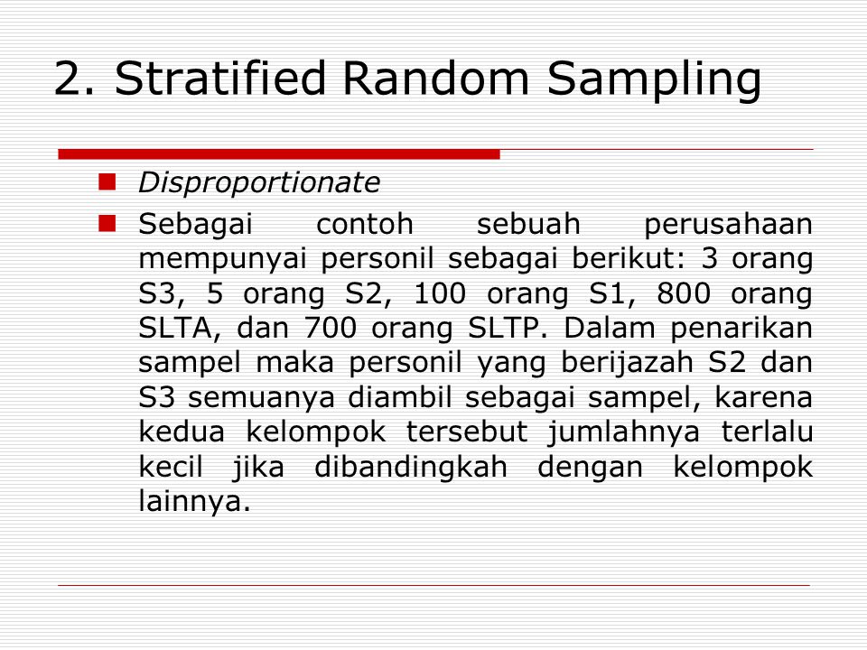 Detail Contoh Stratified Sampling Nomer 2