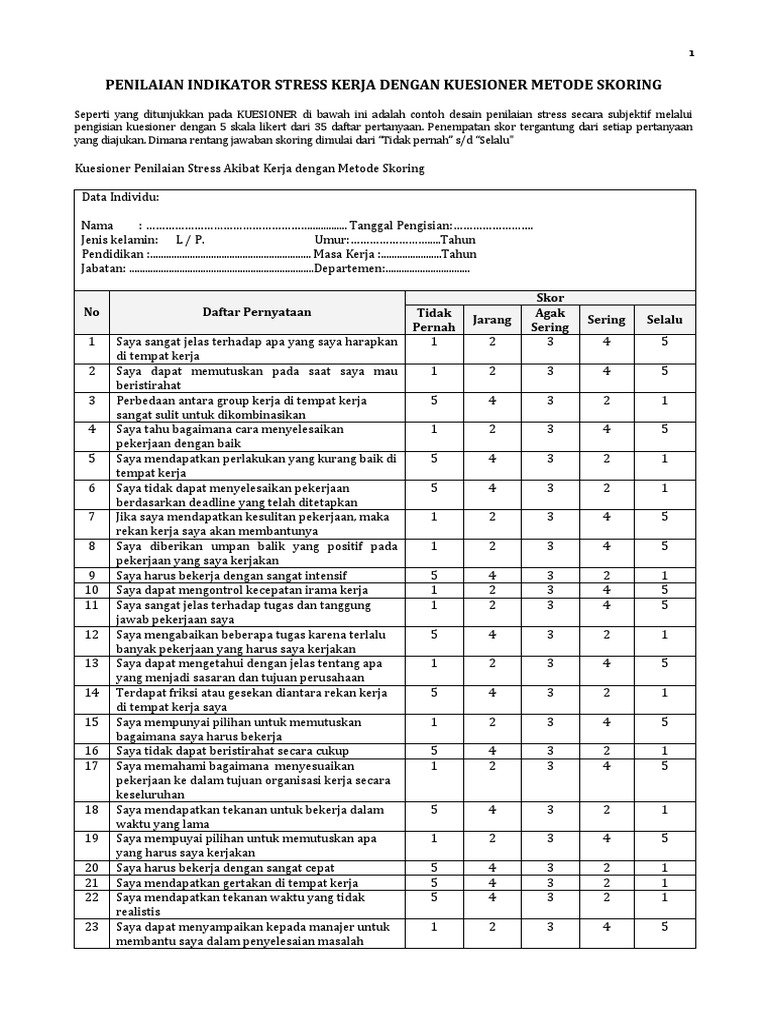 Detail Contoh Stres Kerja Nomer 18