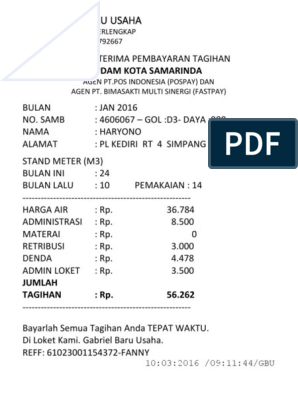 Detail Contoh Struk Pembayaran Nomer 12