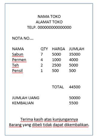 Detail Contoh Struk Pembayaran Nomer 25
