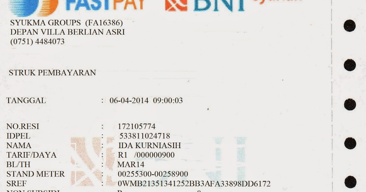Detail Contoh Struk Pembayaran Nomer 28