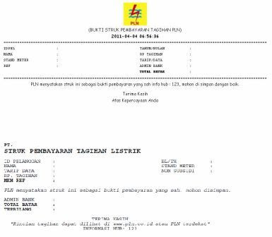 Detail Contoh Struk Pembayaran Nomer 41