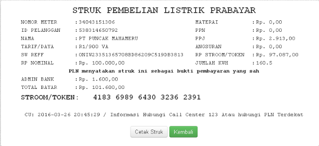 Detail Contoh Struk Pembayaran Listrik Nomer 36