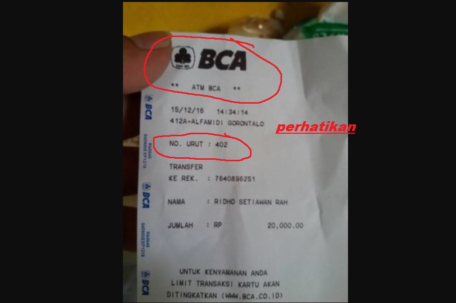 Contoh Struk Transfer Bca - KibrisPDR