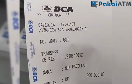 Detail Contoh Struk Transfer Bca Nomer 42