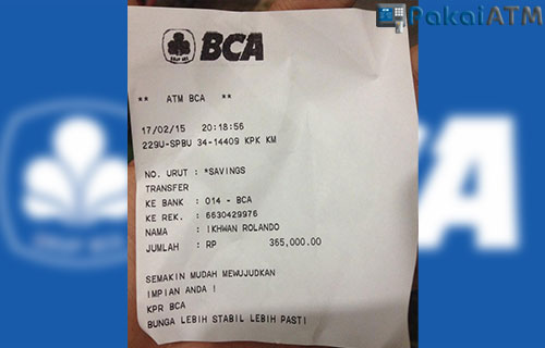 Detail Contoh Struk Transfer Bca Nomer 4