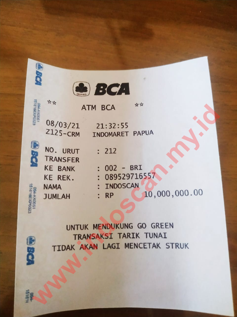 Detail Contoh Struk Transfer Bca Nomer 46