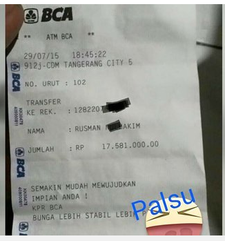 Detail Contoh Struk Transfer Bca Nomer 47