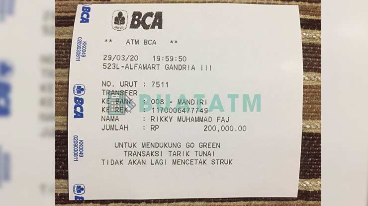 Detail Contoh Struk Transfer Bca Nomer 5