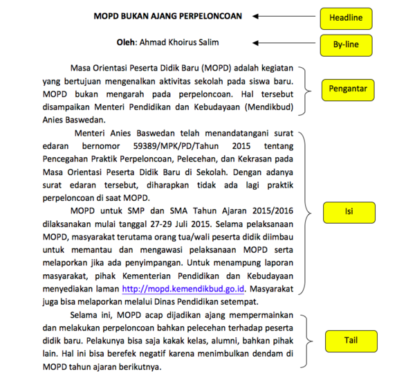 Detail Contoh Struktur Berita Nomer 10