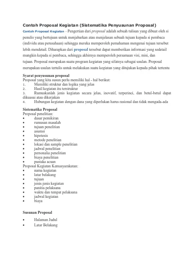 Detail Contoh Struktur Proposal Nomer 31