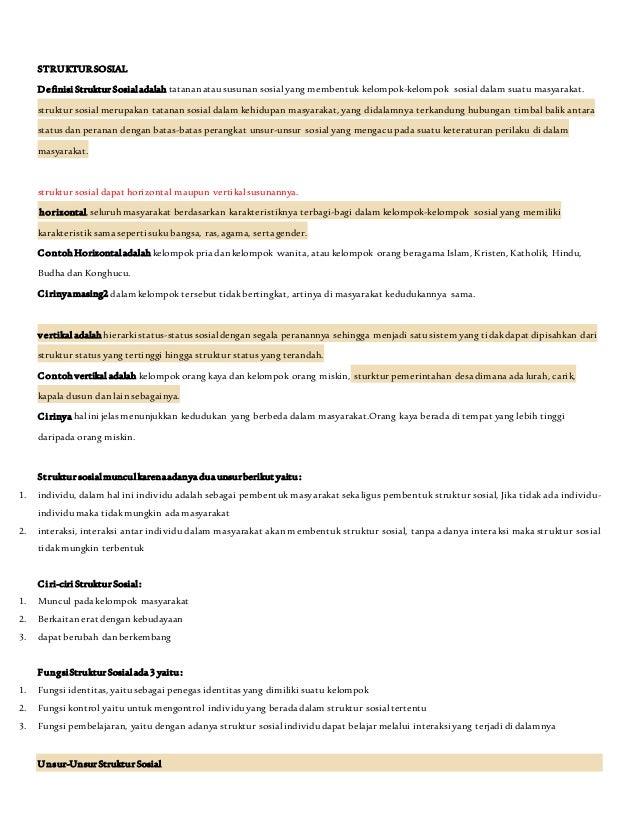 Detail Contoh Struktur Sosial Dalam Masyarakat Nomer 54