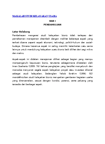 Detail Contoh Studi Kelayakan Nomer 24
