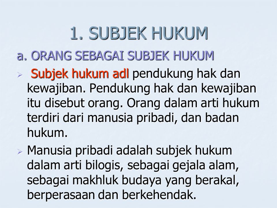 Detail Contoh Subjek Hukum Nomer 17